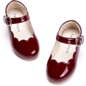 image:imageFelix amp Flora Toddler Flower Girl Dress Shoes  Baby Girl Ballet Mary Jane Flats for Party School WeddingB902pl Burgundy
