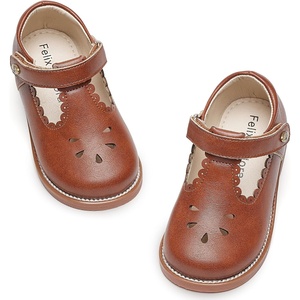 image:imageFelix amp Flora Toddler Girl Oxford Dress Shoes  Mary Jane Flats for Little Girl Party School ShoesB426brown