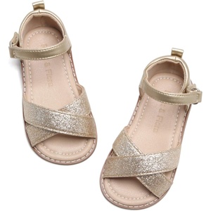image:imageFelix amp Flora Toddler Girl Sandals  Flower Girl Dress Shoes Open Toe Little Kid FlatsBc205 Gold