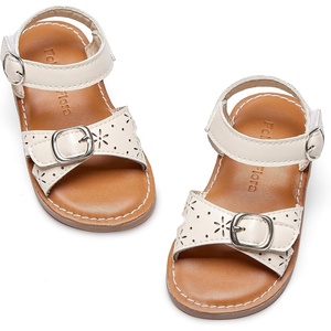 image:imageFelix amp Flora Toddler Girl Sandals  Flower Girl Dress Shoes Open Toe Little Kid FlatsBc316beige