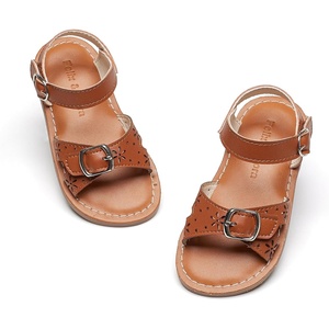 image:imageFelix amp Flora Toddler Girl Sandals  Flower Girl Dress Shoes Open Toe Little Kid FlatsBc316brown