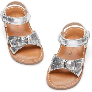 image:imageFelix amp Flora Toddler Girl Sandals  Flower Girl Dress Shoes Open Toe Little Kid FlatsBc316silver