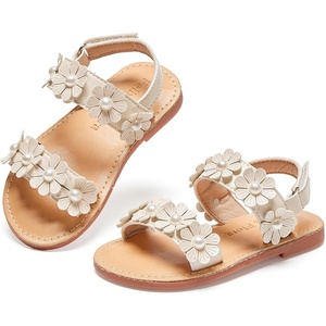 image:imageFelix amp Flora Toddler Girl Sandals  Flower Girl Dress Shoes Open Toe Little Kid FlatsBc330beige