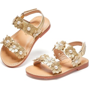 image:imageFelix amp Flora Toddler Girl Sandals  Flower Girl Dress Shoes Open Toe Little Kid FlatsBc330gold