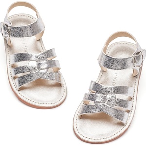 image:imageFelix amp Flora Toddler Girl Sandals  Little Girl Easter Dress Shoes Lightweight Open Toe Beach Holiday FlatsBc222bright Silver