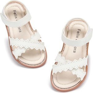 image:imageFelix amp Flora Toddler Girl Sandals  Little Girl Easter Dress Shoes Lightweight Open Toe Beach Holiday FlatsBc286cream White
