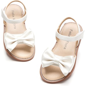 image:imageFelix amp Flora Toddler Girl Sandals  Little Girl Easter Dress Shoes Lightweight Open Toe Beach Holiday FlatsBc291ivory White