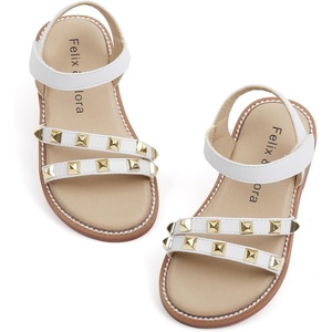 image:imageFelix amp Flora Toddler Girl Sandals  Little Girl Easter Dress Shoes Lightweight Open Toe Beach Holiday FlatsBc292white