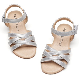 image:imageFelix amp Flora Toddler Girl Sandals  Little Girl Easter Dress Shoes Lightweight Open Toe Beach Holiday FlatsBc294silver