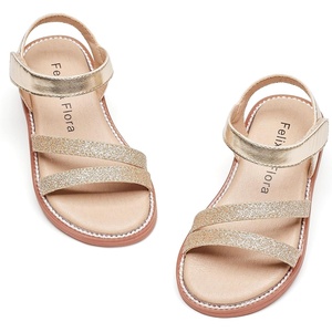 image:imageFelix amp Flora Toddler Girl Sandals  Little Girl Easter Dress Shoes Lightweight Open Toe Beach Holiday FlatsBc296glitter Gold