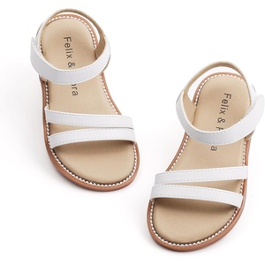 image:imageFelix amp Flora Toddler Girl Sandals  Little Girl Easter Dress Shoes Lightweight Open Toe Beach Holiday FlatsBc296white