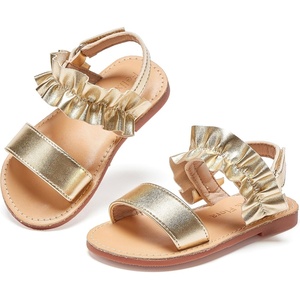 image:imageFelix amp Flora Toddler Girl Sandals  Little Girl Easter Dress Shoes Lightweight Open Toe Beach Holiday FlatsBc300bright Gold