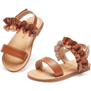 image:imageFelix amp Flora Toddler Girl Sandals  Little Girl Easter Dress Shoes Lightweight Open Toe Beach Holiday FlatsBc300fl Brown