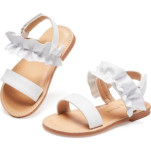 image:imageFelix amp Flora Toddler Girl Sandals  Little Girl Easter Dress Shoes Lightweight Open Toe Beach Holiday FlatsBc300fl White