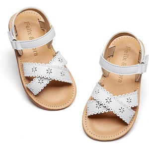 image:imageFelix amp Flora Toddler Girl Sandals  Little Girl Easter Dress Shoes Lightweight Open Toe Beach Holiday FlatsBc309white