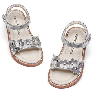 image:imageFelix amp Flora Toddler Girl Sandals  Little Girl Easter Dress Shoes Lightweight Open Toe Beach Holiday FlatsBc317silver