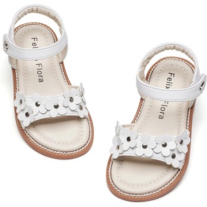 image:imageFelix amp Flora Toddler Girl Sandals  Little Girl Easter Dress Shoes Lightweight Open Toe Beach Holiday FlatsBc317white