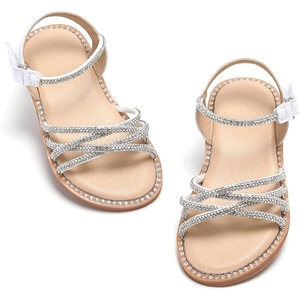 image:imageFelix amp Flora Toddler Girl Sandals Flower Girl Dress Shoes Open Toe Little Kid FlatsBc277silver