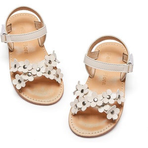 image:imageFelix amp Flora Toddler Girl Sandals Flower Girl Dress Shoes Open Toe Little Kid FlatsBc308beige