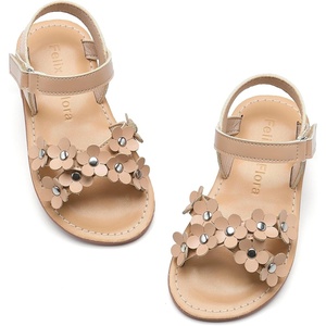 image:imageFelix amp Flora Toddler Girl Sandals Flower Girl Dress Shoes Open Toe Little Kid FlatsBc308nude