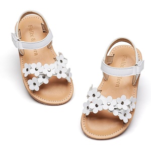 image:imageFelix amp Flora Toddler Girl Sandals Flower Girl Dress Shoes Open Toe Little Kid FlatsBc308white