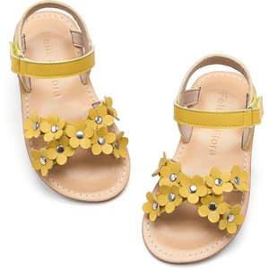 image:imageFelix amp Flora Toddler Girl Sandals Flower Girl Dress Shoes Open Toe Little Kid FlatsBc308yellow