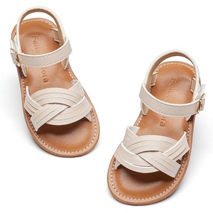 image:imageFelix amp Flora Toddler Girl Sandals Flower Girl Dress Shoes Open Toe Little Kid FlatsBc310beige