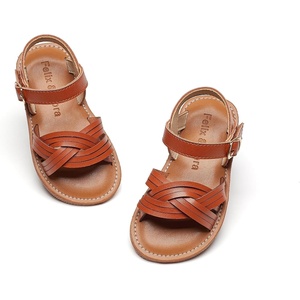 image:imageFelix amp Flora Toddler Girl Sandals Flower Girl Dress Shoes Open Toe Little Kid FlatsBc310brown