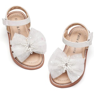 image:imageFelix amp Flora Toddler Girl Sandals Flower Girl Dress Shoes Open Toe Little Kid FlatsBc320white