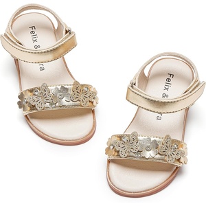 image:imageFelix amp Flora Toddler Girl Sandals Flower Girl Dress Shoes Open Toe Little Kid FlatsBc331gold