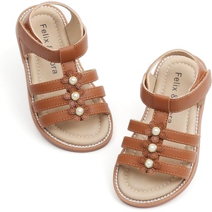 image:imageFelix amp Flora Toddler Girl Sandals Open Toe Dress Flats for Parties WeddingsBc295brown