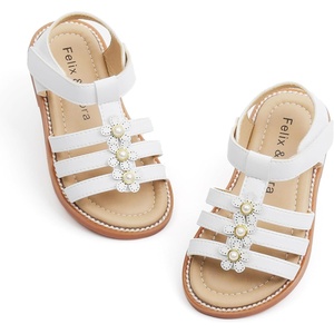 image:imageFelix amp Flora Toddler Girl Sandals Open Toe Dress Flats for Parties WeddingsBc295white