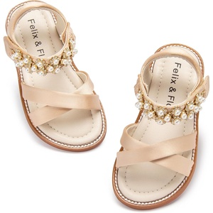image:imageFelix amp Flora Toddler Girl Sandals Open Toe Dress Flats for Parties WeddingsBc323s Dark Nude