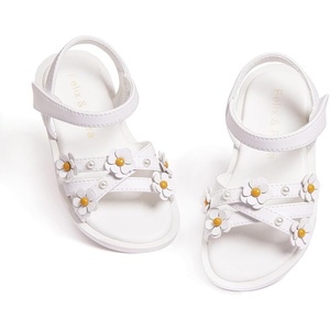 image:imageFelix amp Flora Toddler Girl Sandals Open Toe Flower Girl Soft Princess Flat ShoesBc304white