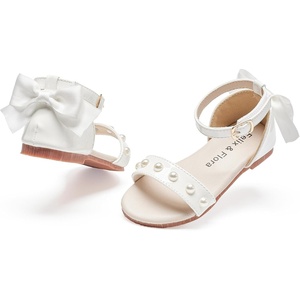 image:imageFelix amp Flora Toddler Girl Sandals Open Toe Flower Girl Soft Princess Flat ShoesBc324pl White