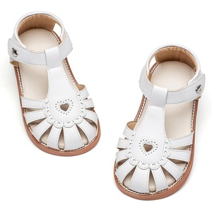 image:imageFelix amp Flora Toddler Girls Sandals Flower Girl Shoes Soft Rubber Princess Flat ShoesBc312white