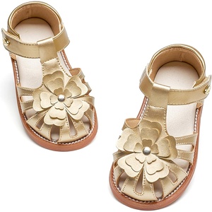 image:imageFelix amp Flora Toddler Girls Sandals Flower Girl Shoes Soft Rubber Princess Flat ShoesBc314gold