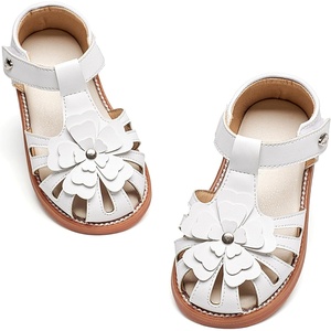 image:imageFelix amp Flora Toddler Girls Sandals Flower Girl Shoes Soft Rubber Princess Flat ShoesBc314white