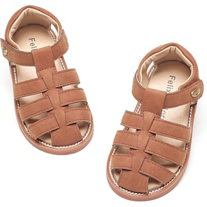 image:imageFelix amp Flora Toddler Girls Sandals Flower Girl Shoes Soft Rubber Princess Flat ShoesBc319retro Brown