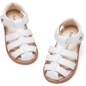image:imageFelix amp Flora Toddler Girls Sandals Flower Girl Shoes Soft Rubber Princess Flat ShoesBc319white