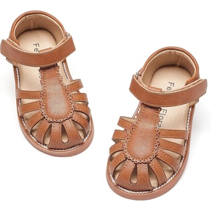 image:imageFelix amp Flora Toddler Girls Sandals Flower Girl Shoes Soft Rubber Princess Flat ShoesBc322brown