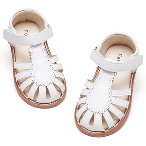 image:imageFelix amp Flora Toddler Girls Sandals Flower Girl Shoes Soft Rubber Princess Flat ShoesBc322white