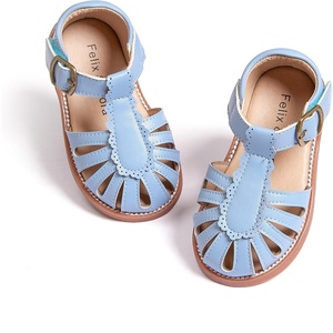 image:imageFelix amp Flora Toddler Girls Sandals Soft Rubber Princess Flat Shoes Flower Girl ShoesBc262blue