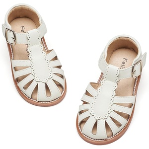 image:imageFelix amp Flora Toddler Girls Sandals Soft Rubber Princess Flat Shoes Flower Girl ShoesBc262cream White