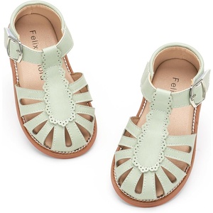 image:imageFelix amp Flora Toddler Girls Sandals Soft Rubber Princess Flat Shoes Flower Girl ShoesBc262green
