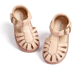 image:imageFelix amp Flora Toddler Girls Sandals Soft Rubber Princess Flat Shoes Flower Girl ShoesBc262nude