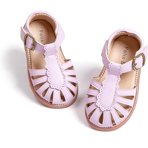 image:imageFelix amp Flora Toddler Girls Sandals Soft Rubber Princess Flat Shoes Flower Girl ShoesBc262purple
