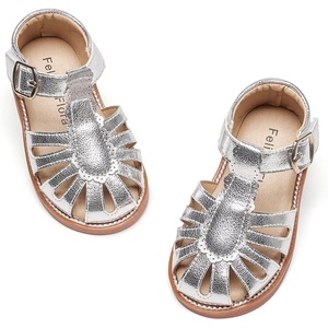 image:imageFelix amp Flora Toddler Girls Sandals Soft Rubber Princess Flat Shoes Flower Girl ShoesBc262silver