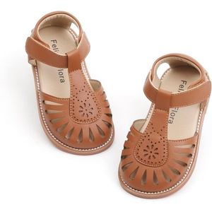 image:imageFelix amp Flora Toddler Girls Sandals Soft Rubber Princess Flat Shoes Flower Girl ShoesBc289brown