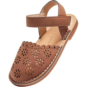image:imageFelix amp Flora Toddler Girls Sandals Soft Rubber Princess Flat Shoes Flower Girl ShoesBc299brown